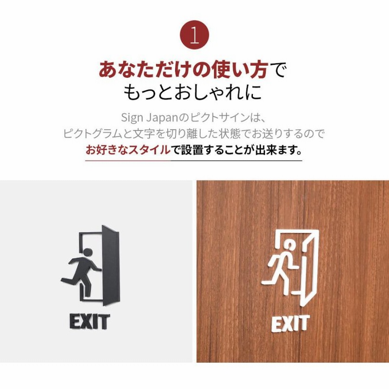 ランキング第1位 PS047 ピクトサイン ドア ドアサイン 避難誘導灯 非常口 EXIT 建築金具