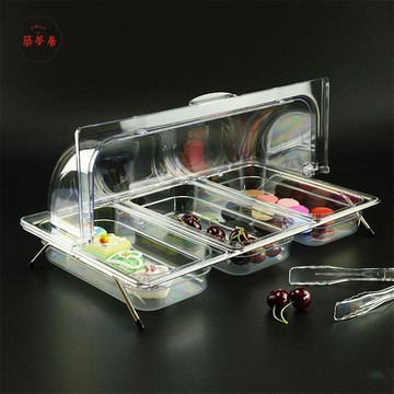 免運 附發票 自助餐盤 水果盤 點心盤 果盤 收納盤 自助餐餐具透明罩鹵菜多格展示盤帶蓋保鮮水果涼菜蛋糕點心試吃盤年底鉅惠 全館八折 售後保障 店長新品推薦 5z109
