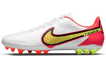 NIKE LEGEND 9 ACADEMY AG ARTIFICIAL GRASS WHITE DARK RED YELLOW