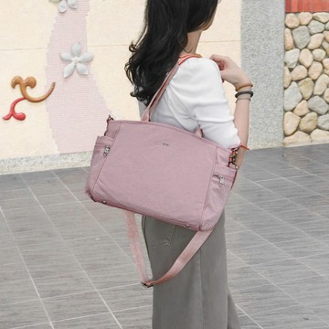 (櫻花粉)輕盈紙感氣質女王三層通勤托特包33588