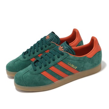 [ACS] adidas 休閒鞋 Gazelle Indoor 男鞋 女鞋 綠 橘 復古 麂皮 三葉草 愛迪達 IG6200