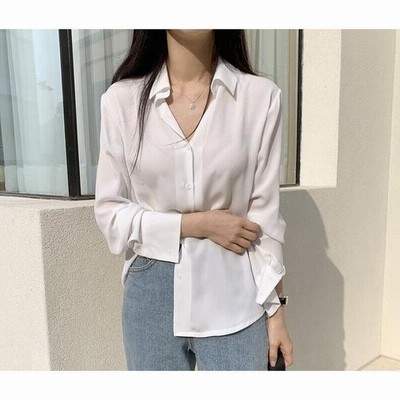 ブラウス レディース フォーマル シャツブラウス 長袖 オフィス ボタンシャツ カジュアル シフォンブラウス トップス ゆったり 21春夏新作 通販 Lineポイント最大get Lineショッピング