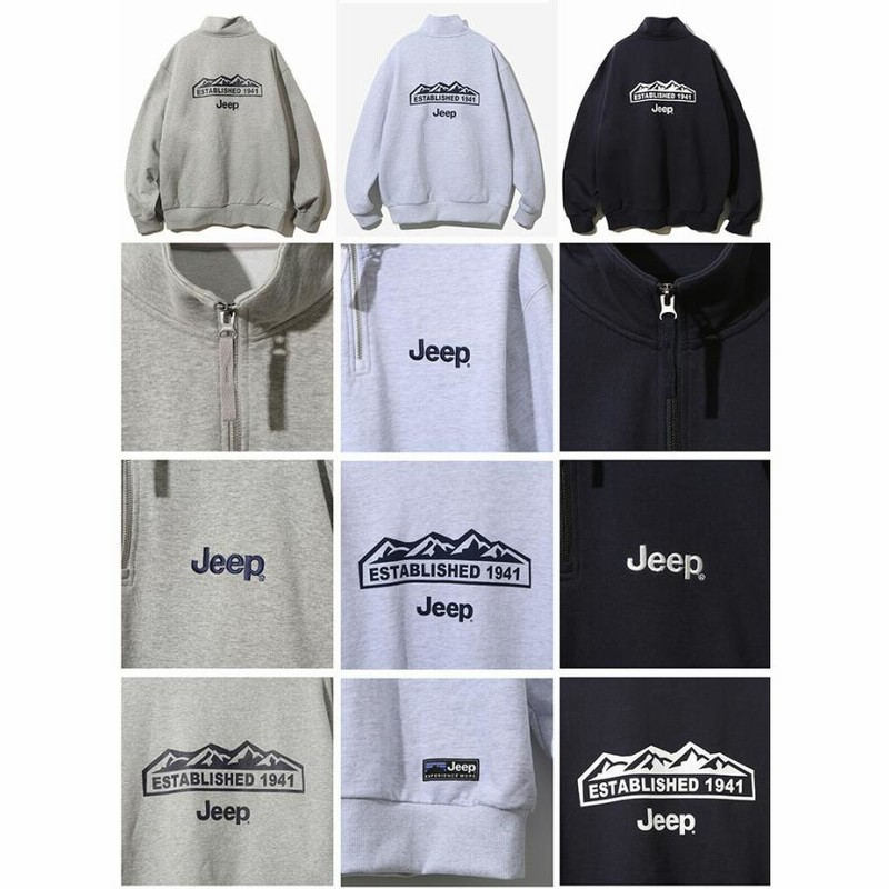 Jeep ジープ スウェット Half Zip-Up M-Logo Sweat ハーフジップ ロゴ