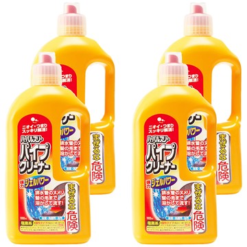 Mitsuei 水管疏通專用洗劑 適用於浴室、廚房、廁所管道 除菌消臭二合一 徹底溶解黏稠污垢 定期使用保養預防堵塞  1L  4瓶