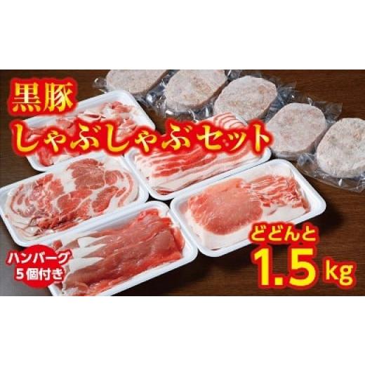 ふるさと納税 北海道 池田町 北海道　黒豚しゃぶしゃぶAセット1.5kg・ハンバーグ5個