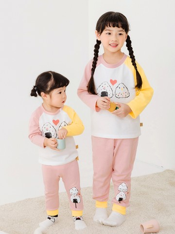 咖啡廳家族．飯糰好朋友撞色長袖上衣