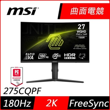 MSI微星 MAG 275CQPF 27型 180Hz 2K 電競螢幕