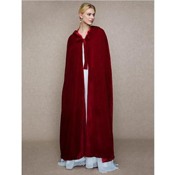 歐美新款雙層連帽斗篷萬圣節男女通用天鵝絨加厚披風新娘披肩外套