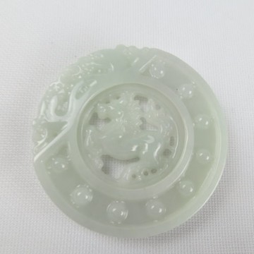 天然緬甸玉A貨時來運轉項鍊 #1297