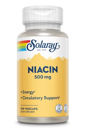 Solaray Niacin 500 mg - 100 VegCaps