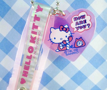 【震撼精品百貨】Hello Kitty 凱蒂貓 KITTY鑰匙圈-心電話 震撼日式精品百貨