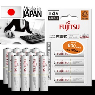 FUJITSU 日本  低自放電4號750mAh鎳氫充電電池 HR-4UTC (4號12入)