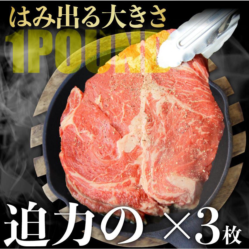 オージー 焼肉 セット 牛肉 肉 1ポンド ステーキ 3枚セット 牛肩ロース 450g×3 ブロック ロース ワンポンド ワンポンドステーキ メガ盛り 熟成肉