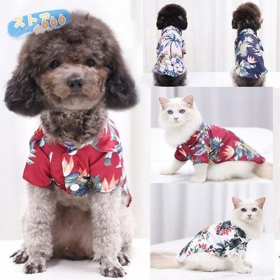 犬 ペアルック 涼しい アロハシャツ 花柄 ボタニカル シャツ Y 春夏 ハワイ風 リゾート 小型犬 中型犬 大型犬 ペット犬 服 犬 猫と お出掛け 洋服 通販 Lineポイント最大get Lineショッピング
