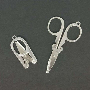 小剪刀 不鏽鋼折疊旅行剪 摺疊迷你針線剪刀 DIY手作工具 戶外家用便攜式小剪刀 贈品禮品 A4186