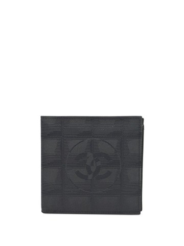 CHANEL Pre-Owned - 2000 Travel Line Choco Bar wallet - women - Nylon - One Size - Black