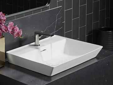 【麗室衛浴】美國KOHLER EX21059T-1-0 活動促銷 BRAZN系列 檯上盆 58.4*48.3CM