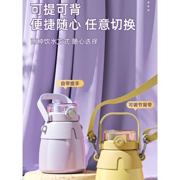 網紅兒童大容量316不銹鋼保溫大肚杯男女學生水杯子雙飲禮品水壺