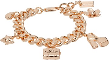 Marc Jacobs 玫瑰金色 The Mini Icon Charm 手链