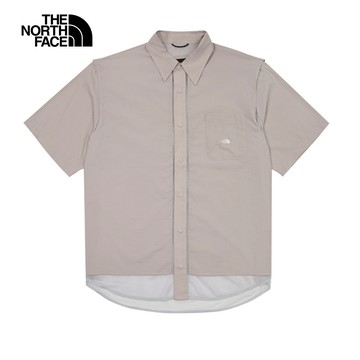 UE男款灰色舒適透氣短袖襯衫｜8CKP1OA