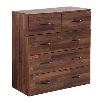 【澄境】工業風多功能三大二小抽收納斗櫃集成木紋