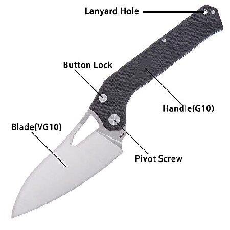 9TiEDC Stainless Steel Ultra sharp Pocket Folding Knife G10 Handle Camping Trip Outdoor Portable Kitchen