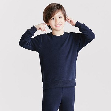 保暖.MIT永續環保材質-Fleece輕量保暖圓領上衣-童裝
