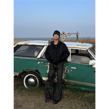 Xanvas毛領改良n2b棉服尼龍bomber夾克連帽外套可拆卸毛保暖百搭