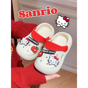 細細條 三麗鷗聯名兒童洞洞鞋夏可愛凱蒂貓eva防滑女童寶寶涼拖鞋