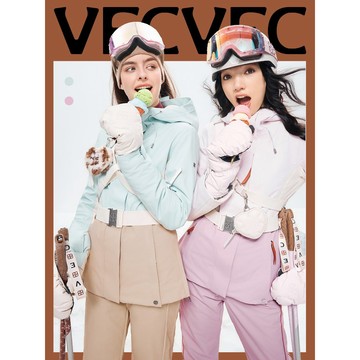 【官方正品】VECVEC滑雪服 戶外冬季 女士滑雪服  加厚保暖滑雪服 修身女滑雪服 雙重防風防水 3L專業運動裝備