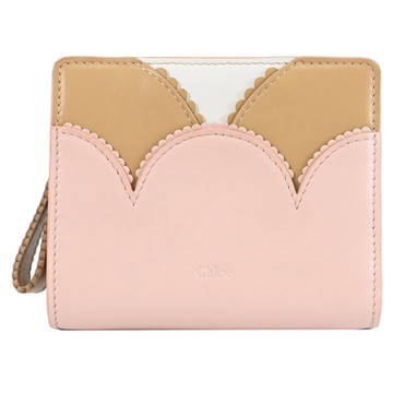 CHLOE LINDA花邊剪裁零錢短夾(粉)