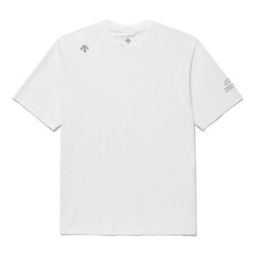 DESCENTE 迪桑特 短袖上衣 男 寬鬆版型 SCO TEAM GRAPHIC OVER FIT 白 DS25SSU521601