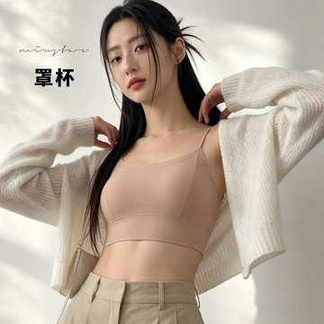 現貨★冰思涼感素面肩帶可調罩杯小可愛(共3色)0707 【NS1393】