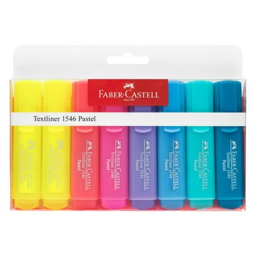 Faber-Castell輝柏 (154681) 療癒系扁頭馬卡龍螢光筆8入組【APP滿額下單10%點數(單一帳號最高1500點)】8/31止