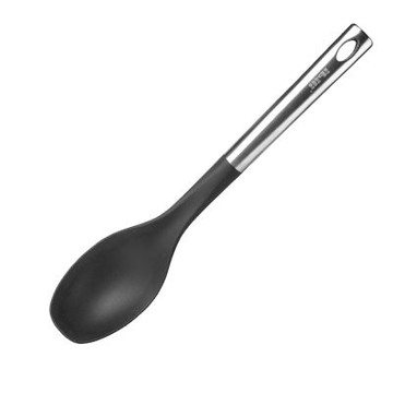 《ibili》西班牙 Malmo不沾鍋矽膠料理匙-黑33cm-- 攪拌匙 攪拌杓 料理杓 煎匙