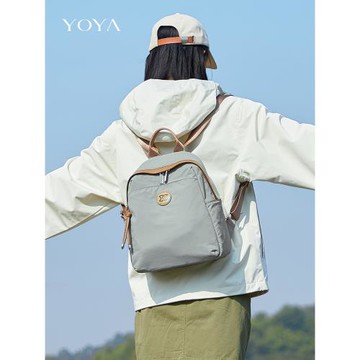 雙肩包女旅游輕便女士背包2025新款潮百搭帆布書包大容量通勤背包