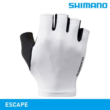 SHIMANO 手套【白色】ESCAPE (自行車手套 露指手套)