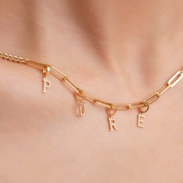 Haute｜18K金鑽石字母吊墜(不含鍊)