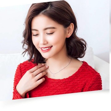 925純銀項鍊．短項鍊｜小水滴．可客製刻字