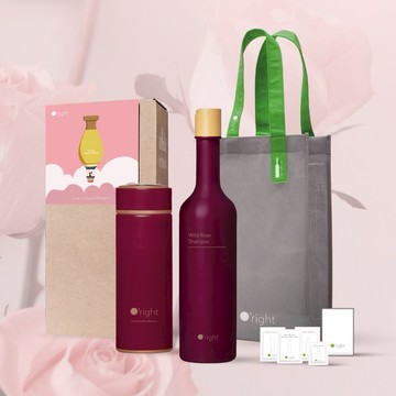 獨家新禮物🌹快速出貨【O'right歐萊德】洗髮精+續行杯(款式任選)粉紅熱氣球禮盒