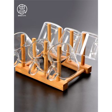 楠竹杯架茶杯架子茶具收納架茶杯架托晾杯架竹制防塵瀝水水杯倒掛