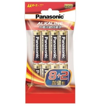 Panasonic 國際牌大電流鹼性3號電池10入裝 AA鹼性電池 長效電力抗漏液設計 DLR6TTS10S-R