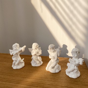 ins韓風迷你樹脂小天使雕像拍照小道具 藝術家居裝飾桌面擺件攝影