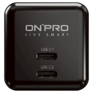 ONPRO ULTRA GAN 氮化鎵超急速PD充電器 雙C  石磨黑  1個