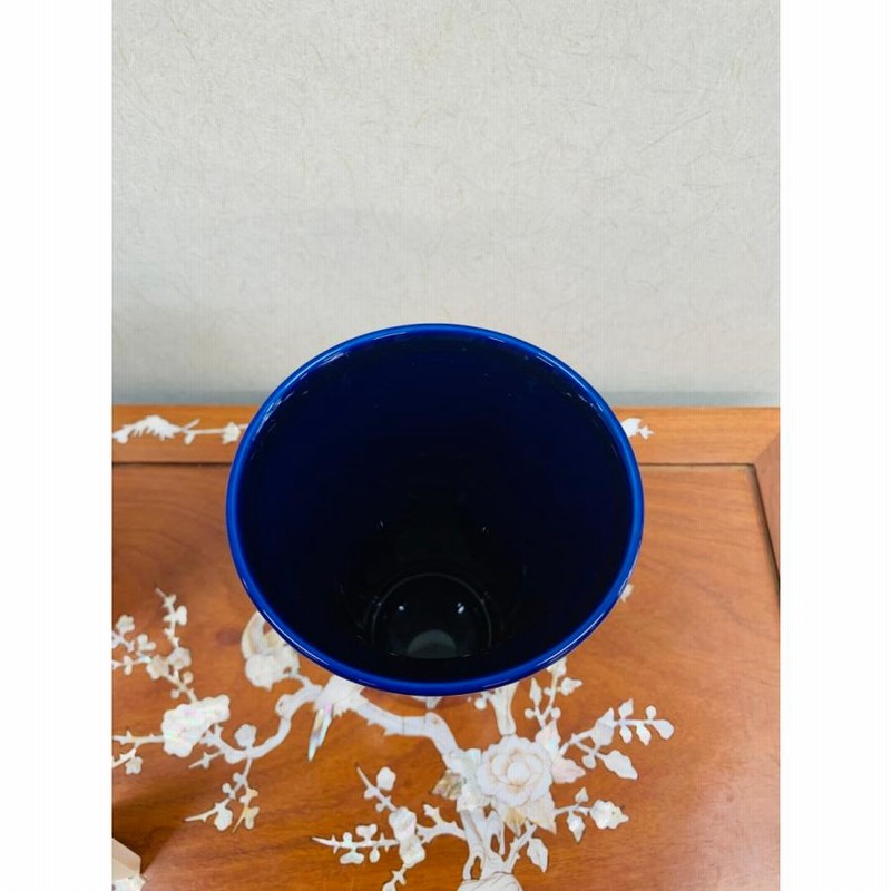 新品 香蘭社 六角花瓶 ルリ瑠璃胡蝶蘭 縁起 宮内庁御用達 木箱要