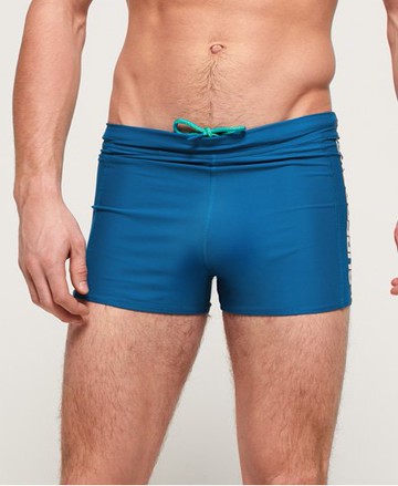 Superdry Men's Men's Sport Swim Midi Shorts Light Blue / Ocean Blue - Size: XS