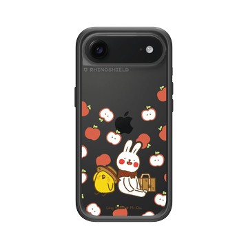 iPhone Air Mod NX -邊框背蓋組合 (相機按鈕) 黑 - 懶散兔與啾先生 Lazy Rabbit and Mr.Chu - 蘋果
