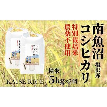 ふるさと納税 南魚沼産塩沢コシヒカリ（農薬不使用）精米５ｋｇ×２個 新潟県南魚沼市