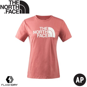 【The North Face 女 透氣排汗短袖T恤 AP《粉》】89QU/吸濕排汗短袖/短T/排汗衣/休閒短袖