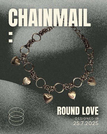 圓愛・手織鏈甲不鏽鋼珍珠項鏈